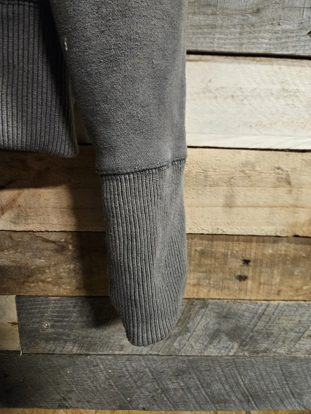 Abercrombie & Fitch Gray Hooded Jacket with Faux Fur Trim